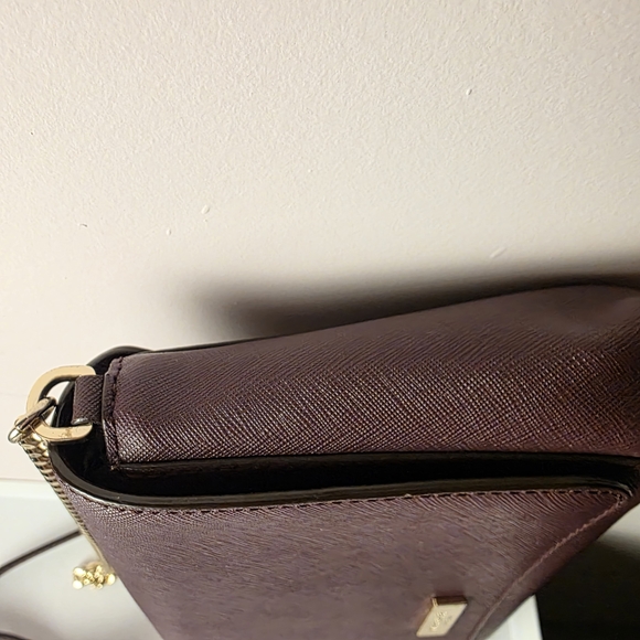 Kate Spade Greer Laurel Way Deep Plum Leather Crossbody Shoulder Bag - Picture 5 of 11